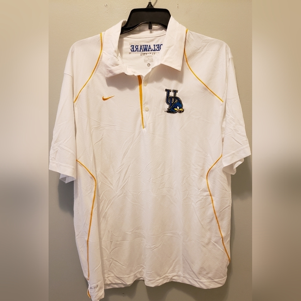 Nike FIT Dry University of Delaware Polo Shirt Men XL white - Picture 2 of 11
